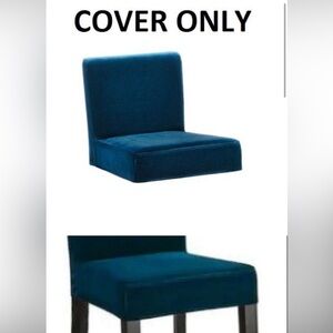 IKEA HENRIKSDAL Cover for Barstool Bar Stool Djuparp Velvet Dark Blue 704.699.23